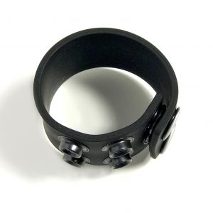 Boneyard 1.5inch Silicone Ball Strap - 3 Snap - Black
