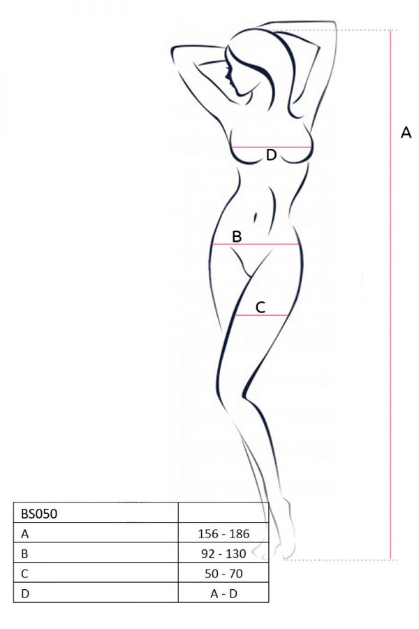 Bodystocking BS050 White - Image 3