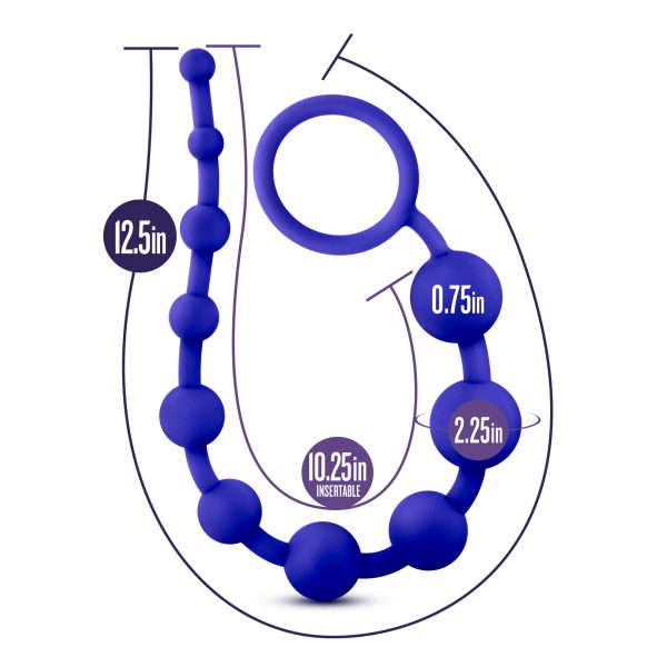 Luxe Silicone 10 Beads Indigo - Image 3