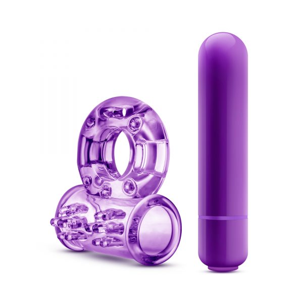 Play With Me Couples Play Vibrating Cock Ring Purple - Image 3