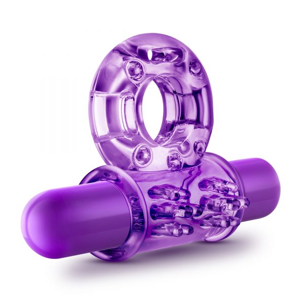 Play With Me Couples Play Vibrating Cock Ring Purple - Image 4