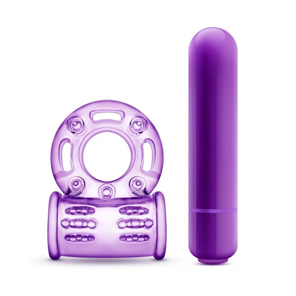Play With Me Couples Play Vibrating Cock Ring Purple - Image 5