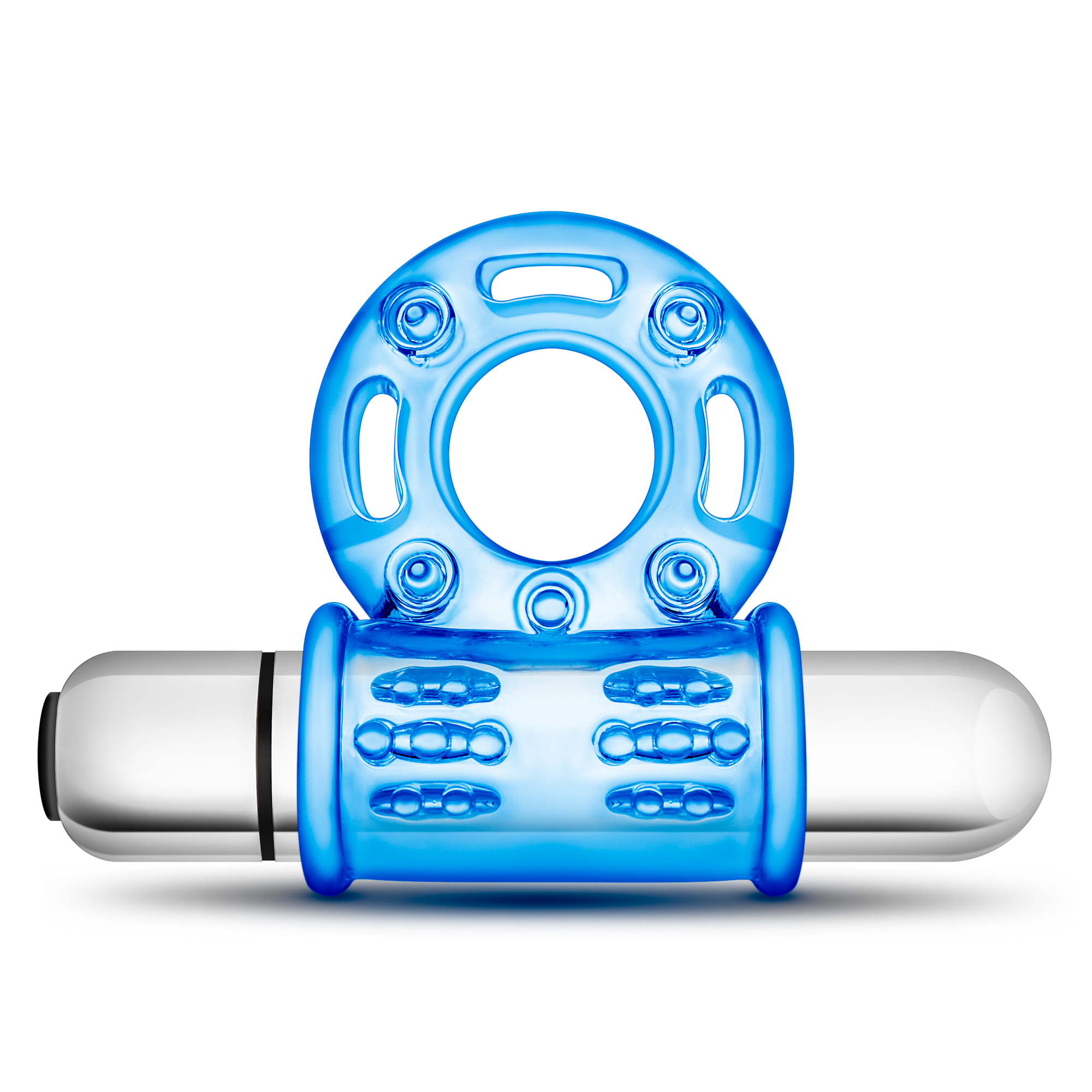 Stay Hard 10 Function Vibrating Bull Ring Blue - Image 2