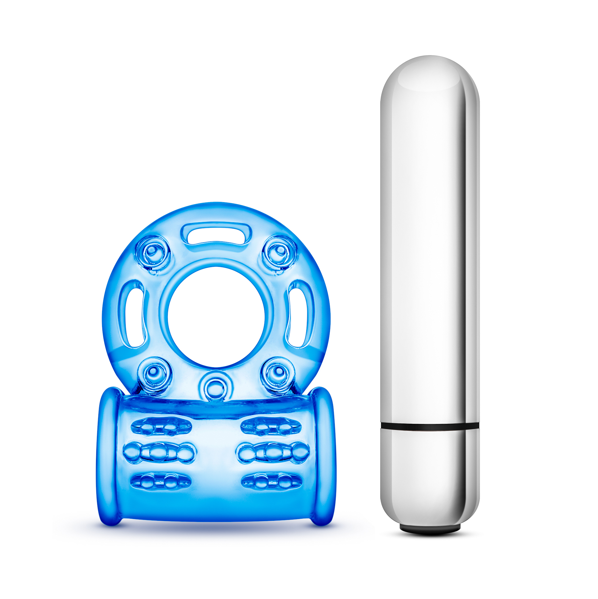 Stay Hard 10 Function Vibrating Bull Ring Blue - Image 4