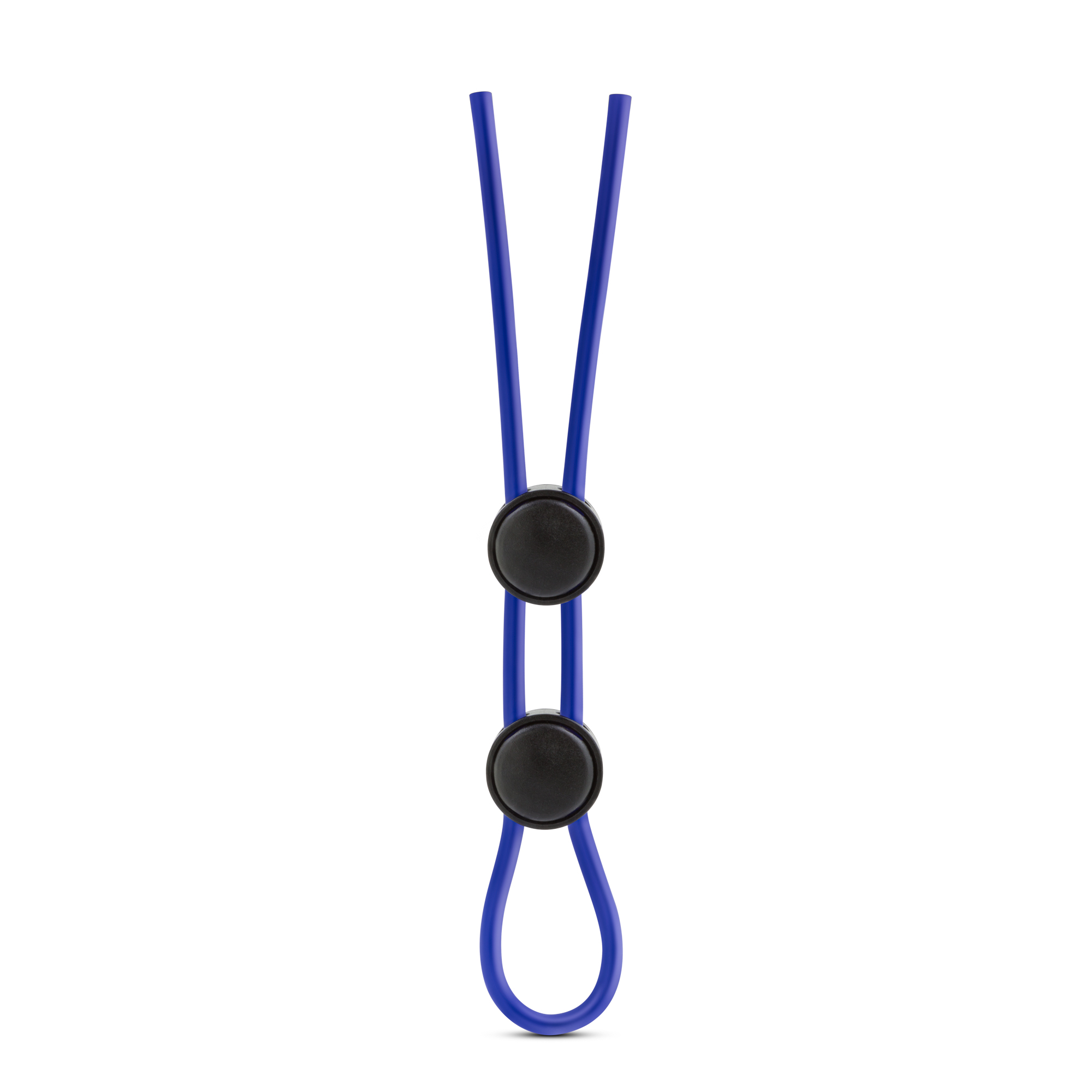 Stay Hard Silicone Double Loop Cock Ring Blue - Image 2