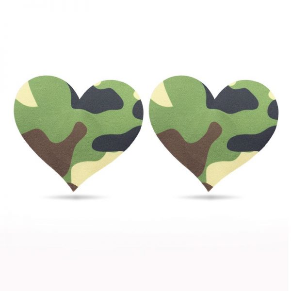 Camo Stars and Heart Nipple Pasties Twin Pack - Image 2