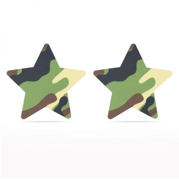 Camo Stars and Heart Nipple Pasties Twin Pack - Image 3