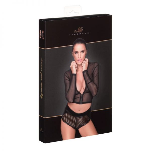 Sheer Zipped Tulle Top - Image 3