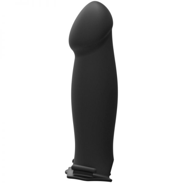 Be Bold 8in Large Dong 2 Pc Hollow Silicone Strap-On Set - Image 2