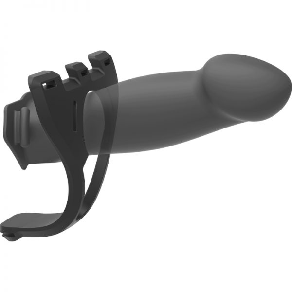 Be Bold 8in Large Dong 2 Pc Hollow Silicone Strap-On Set - Image 4