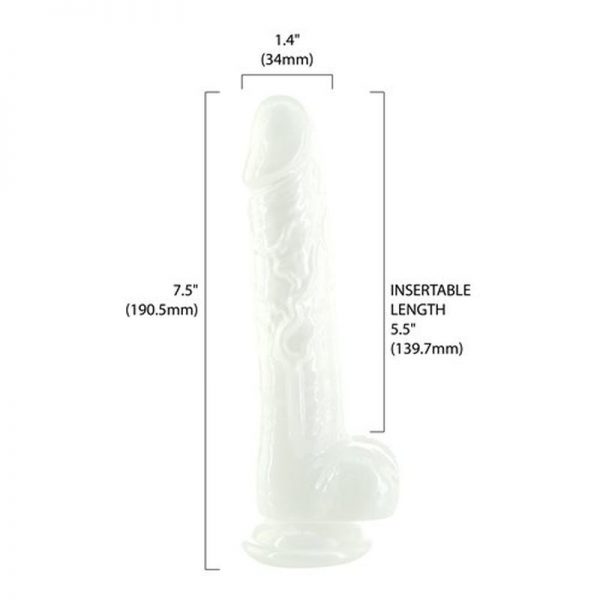 Pearl Dildo 7.5in Pearl White - Image 4