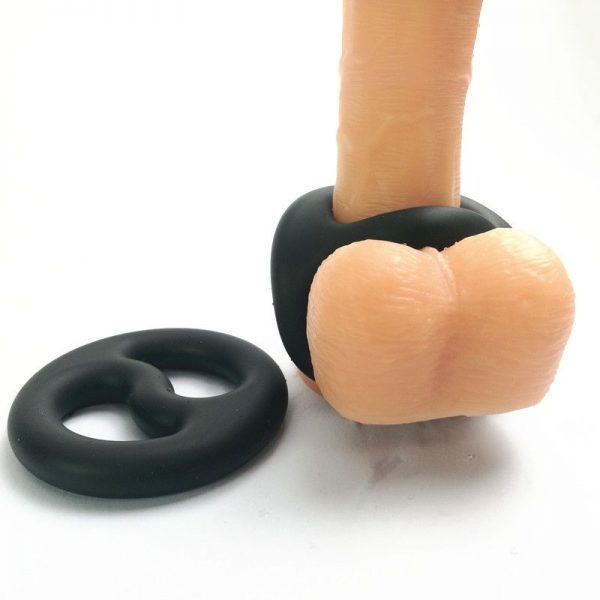Brutus Yin Yang Silicone Cock and Ball Duo Ring - Image 6