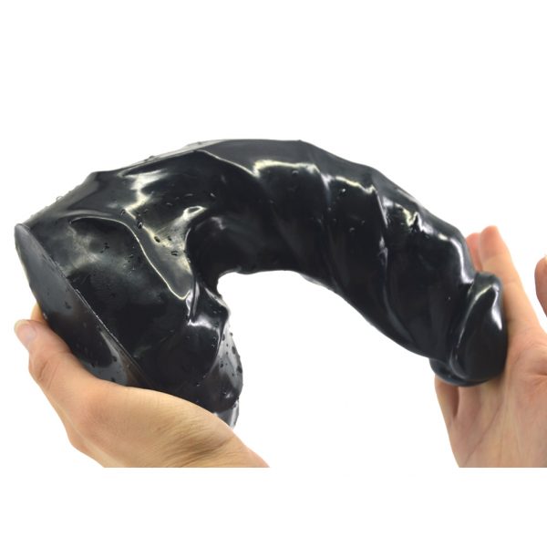 Thick Realistic Penis Dildo Black - Image 2