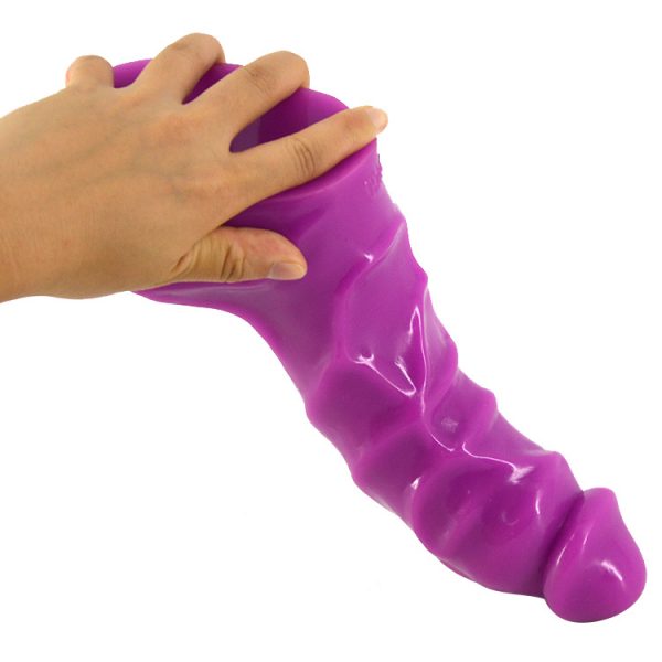 Thick Realistic Penis Dildo Purple - Image 5