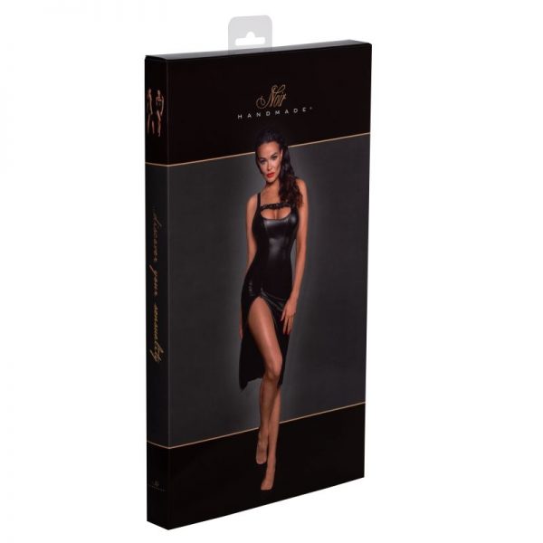 Power Wetlook  Midi Dress w Front Zipper - Image 6
