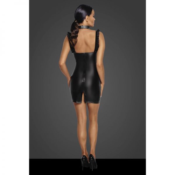 Power Wetlook Short Dress w Front Tulle Inserts - Image 3