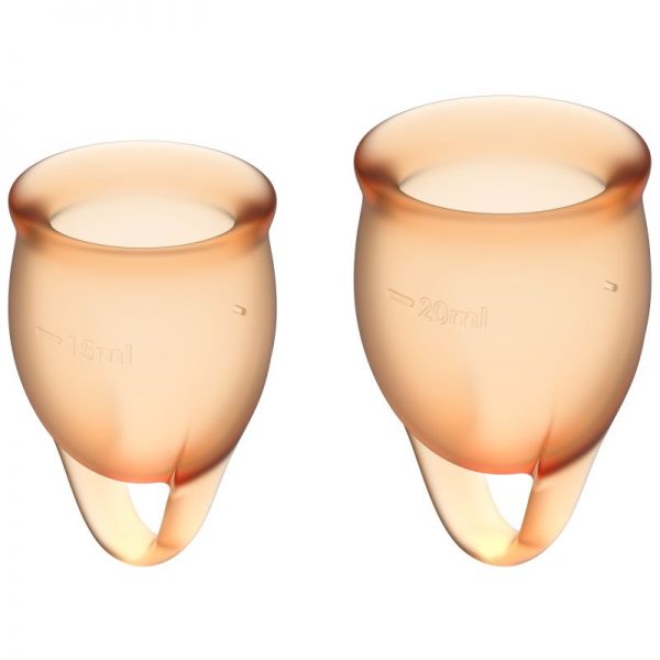 Feel confident Menstrual Cup Orange 2pcs