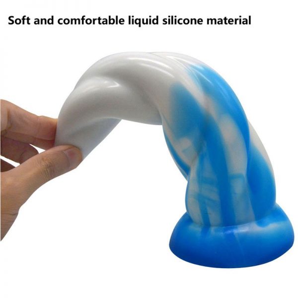 Swirl Dildo Blue/White - Image 4