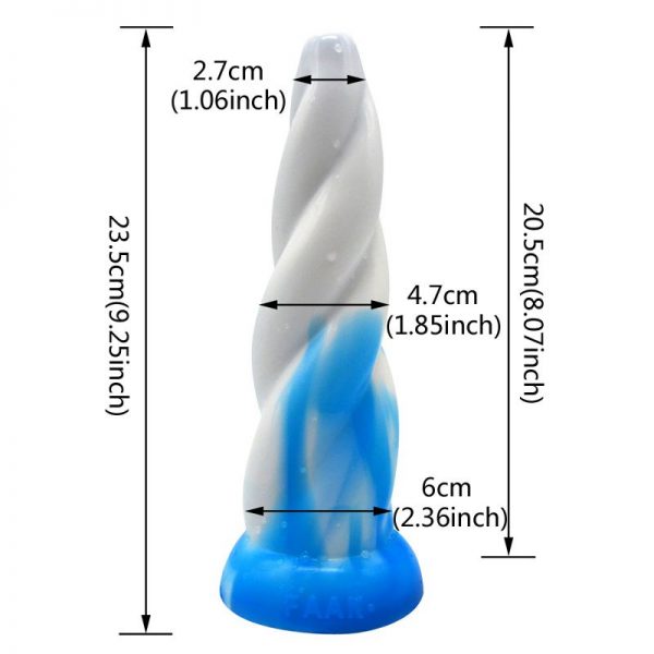 Swirl Dildo Blue/White - Image 5