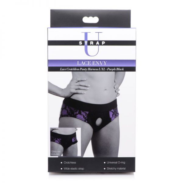 Lace Envy Panty Harness Purple L/XL - Image 5