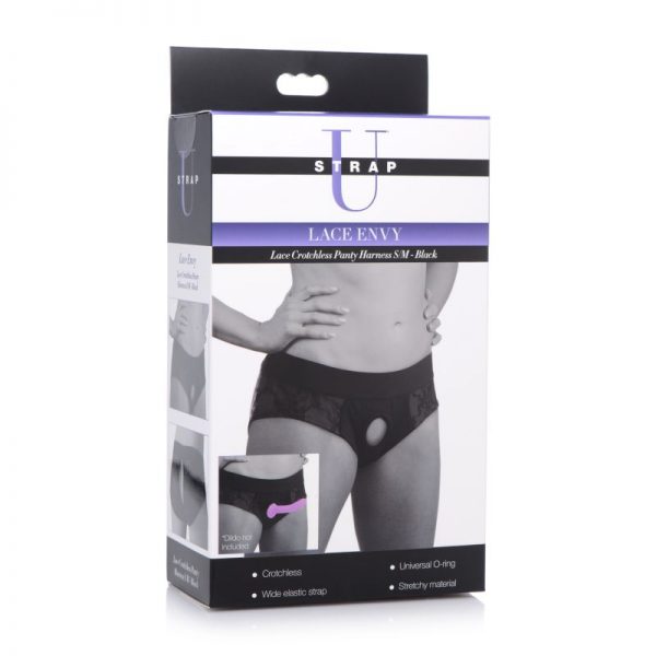 Lace Envy Panty Harness Black S/M - Image 2