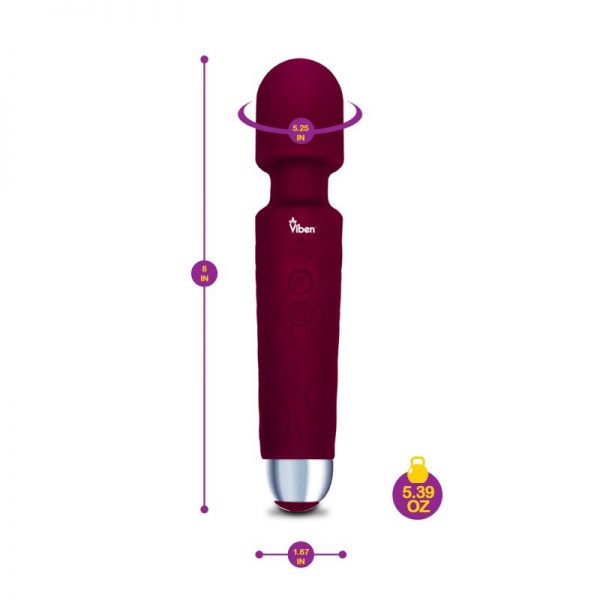 Viben Tempest Rechargeable Wand Massager Ruby - Image 4