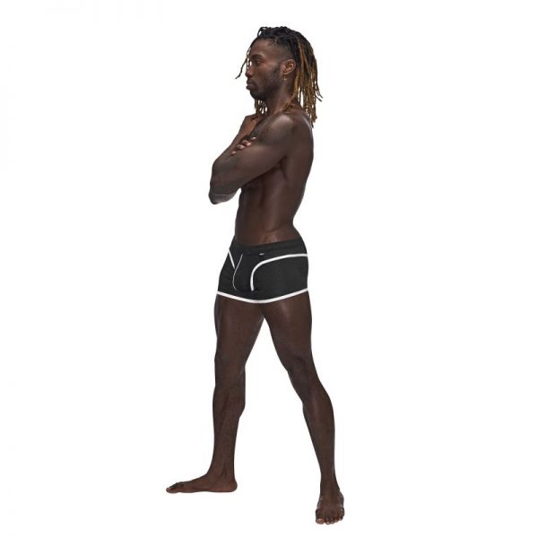Male Power Sport Mesh Mini Short Black - Image 3