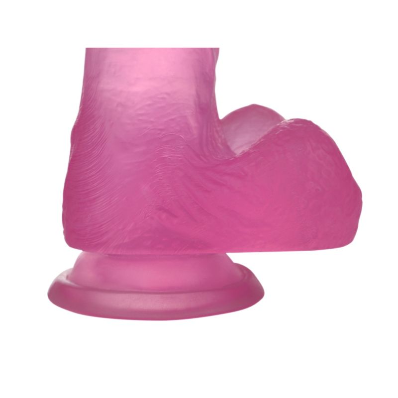 Jelly Studs 7in Crystal Dildo Medium Pink - Image 3
