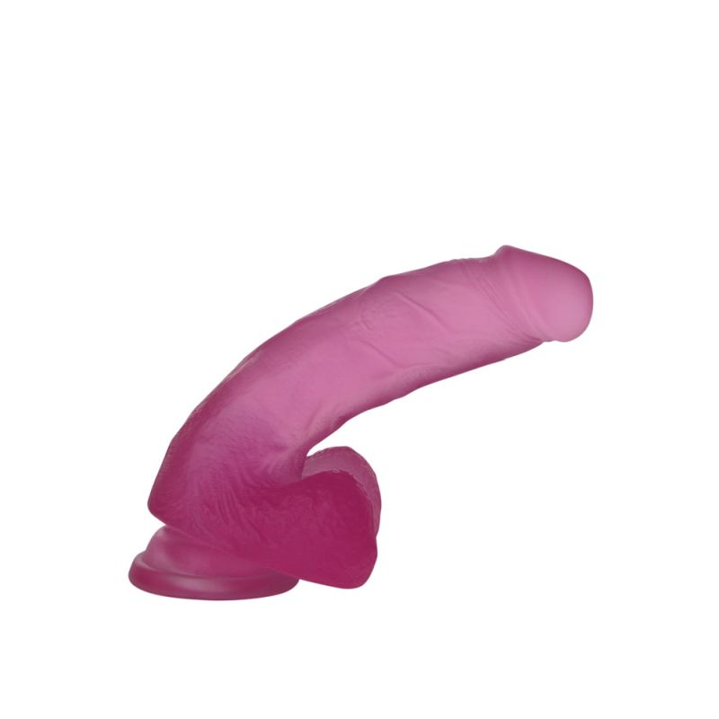 Jelly Studs 7in Crystal Dildo Medium Pink - Image 4