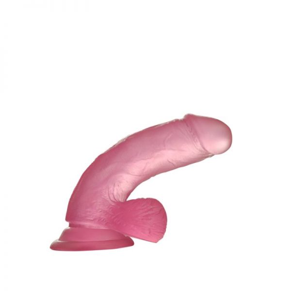 Jelly Studs 6in Crystal Dildo Small Pink - Image 4