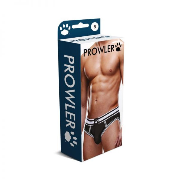 Prowler Open Back Brief White/Black - Image 3