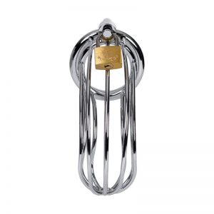 Silver Metal Birdcage Cock Cage