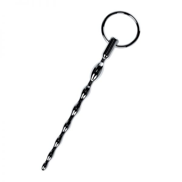 Silver Metal Braided Urethral Plug w Replaceable Ring - Image 3