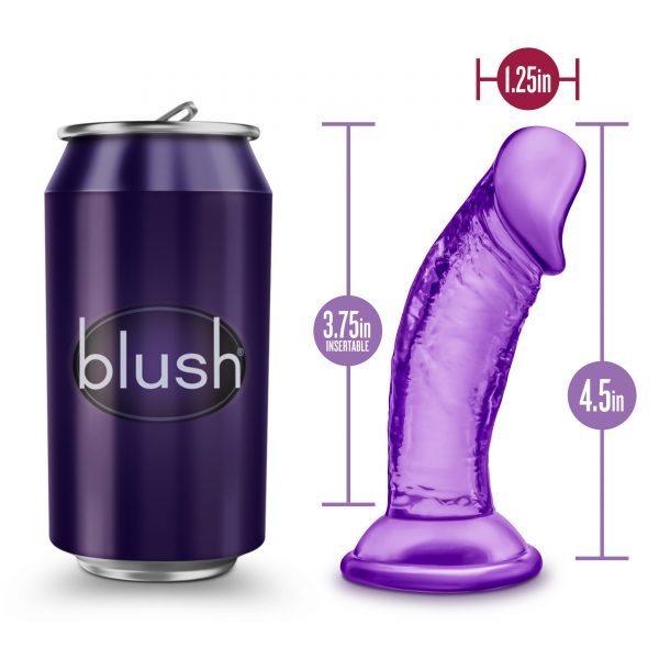 B Yours Sweet N Small  Dildo with Suction Cup 4in Purple - Image 7