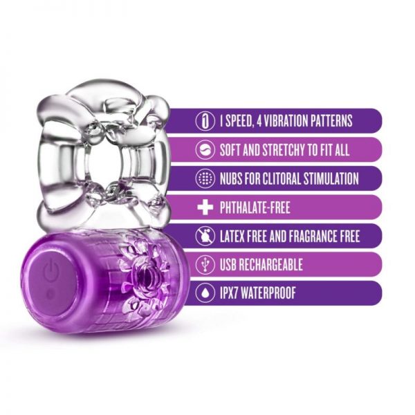 Play with Me Pleaser Rechargeable C Ring Purple - Image 2