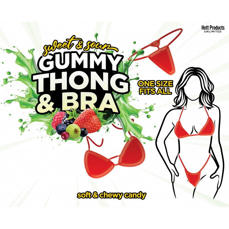 Sweet and Sour Gummy Thong and Bra - Image 2