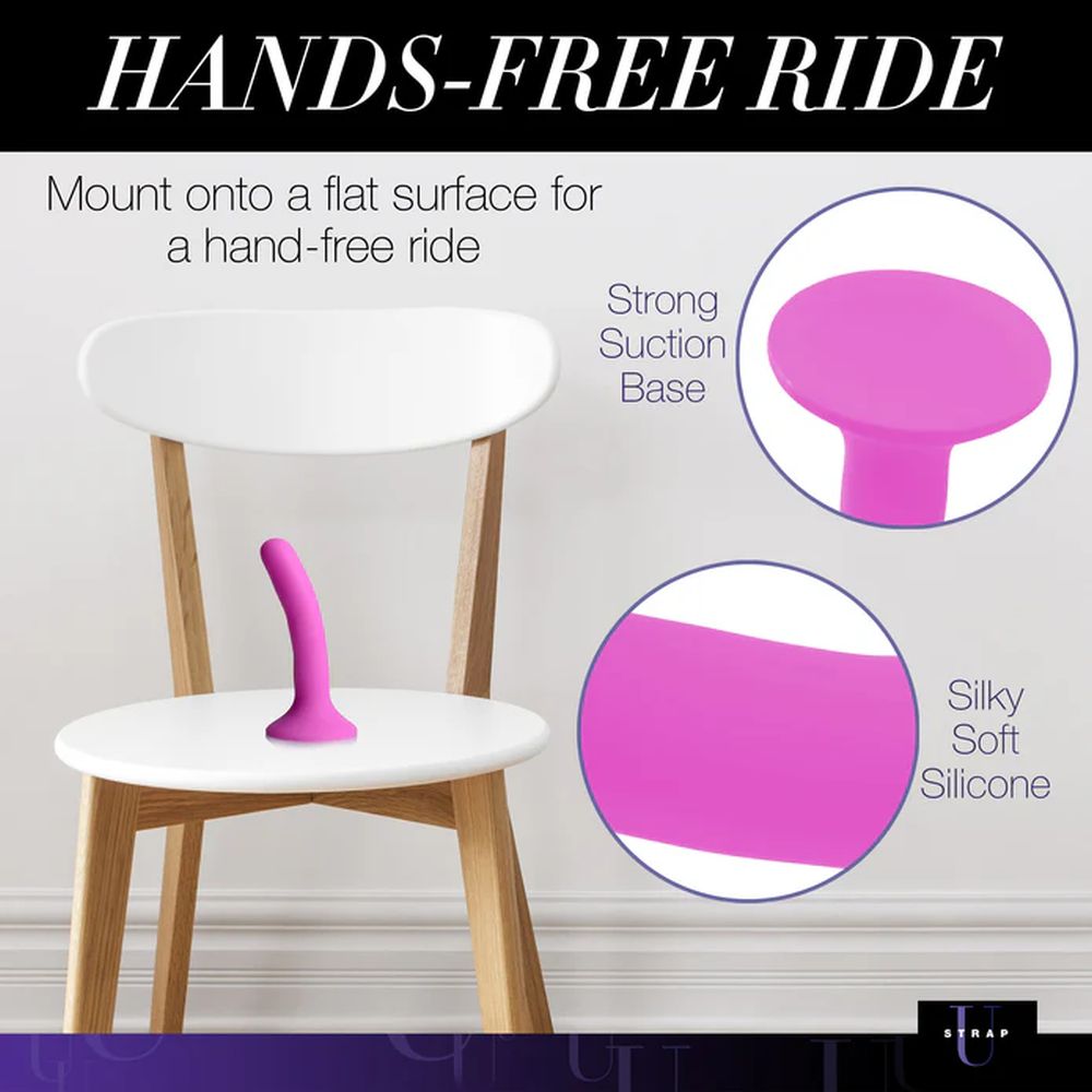 Pink Silicone Strap-On Dildo Small - Image 7
