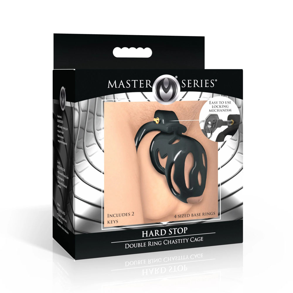 Hard Stop Double Ring Chastity Cage - Image 6