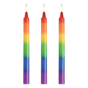 Pride Candles Rainbow Drip Candle 3 Pc