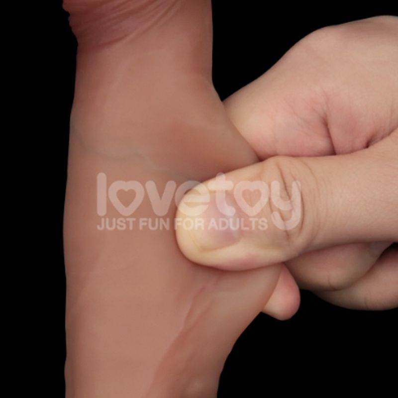Sliding Skin Pro Dual Layer Silicone Dong 7.5in - Image 3