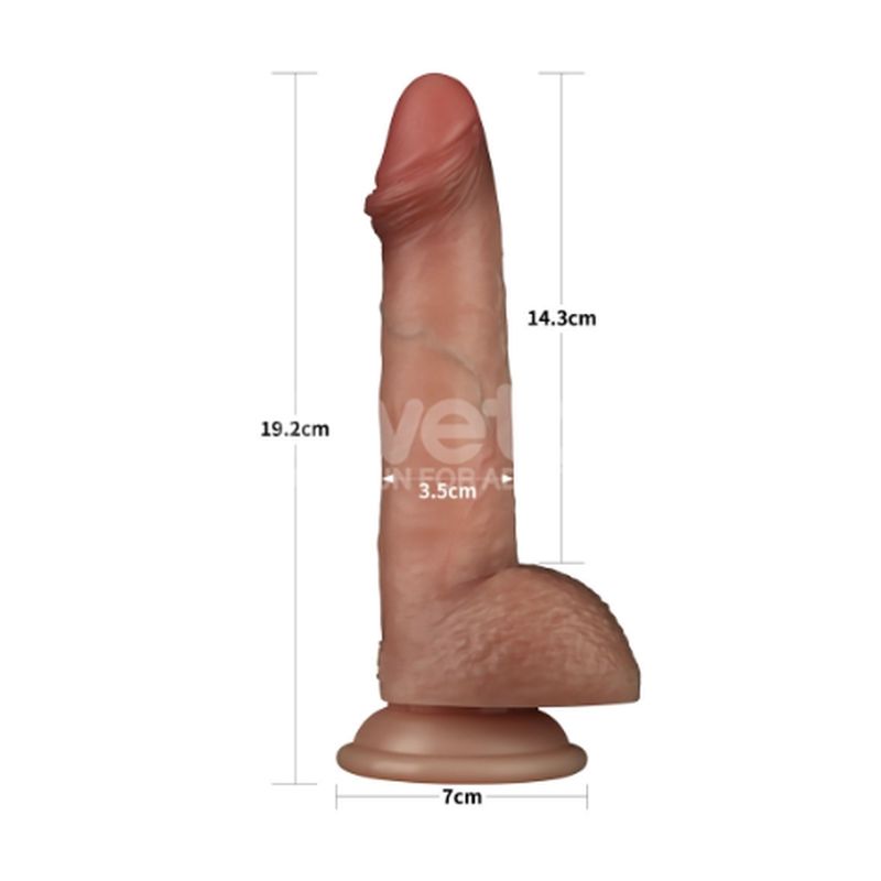 Sliding Skin Pro Dual Layer Silicone Dong 7.5in - Image 5