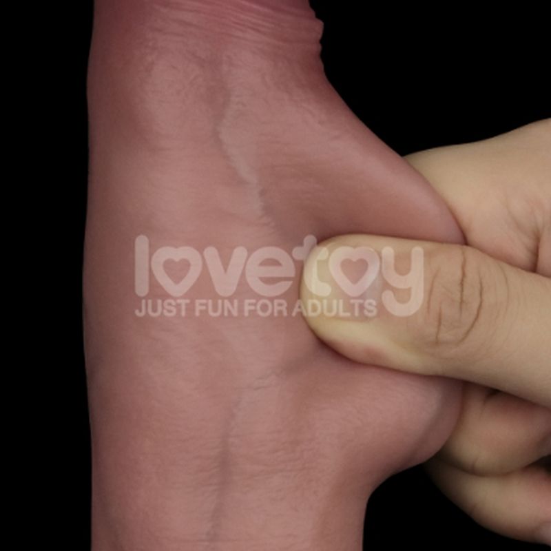 Sliding Skin Pro Dual Layer Silicone Dong 8.5in - Image 3