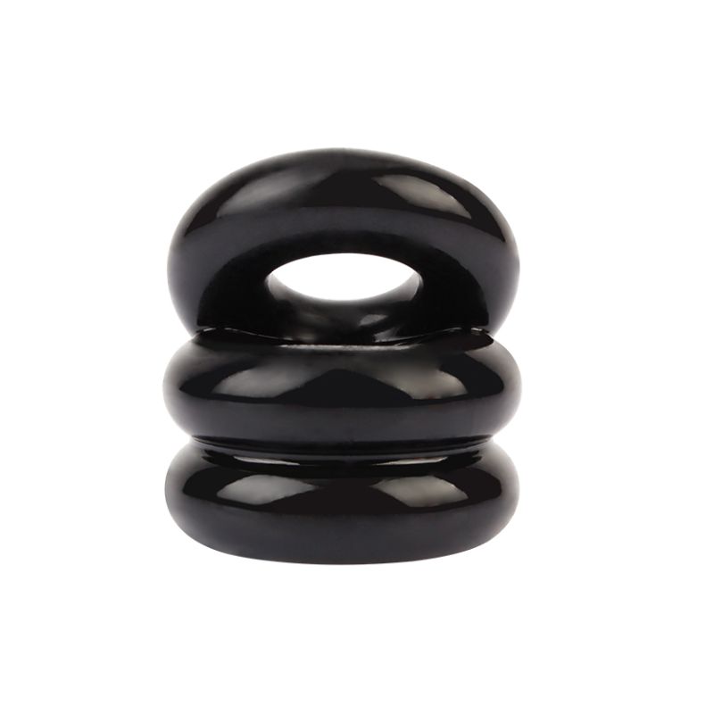 Stacked Dual Pleasure Ring Black - Image 2
