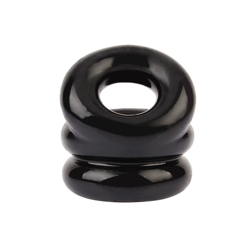 Stacked Dual Pleasure Ring Black - Image 3
