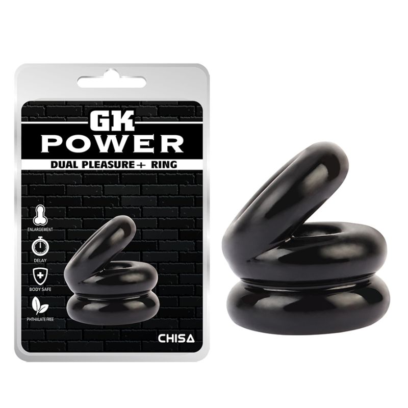 Stacked Dual Pleasure Ring Black - Image 5