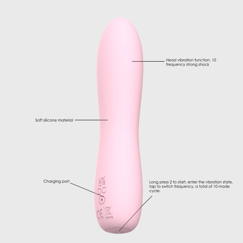 Bella Silicone 140mm Bullet Massager Pink - Image 3